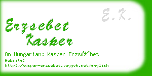 erzsebet kasper business card